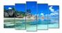 Imagem de Conjunto 5 Quadros Decoração Casa Praia Paisagem"