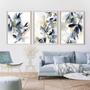 Imagem de Conjunto 5 Quadros Decorativos Botânico Folhas Azul"