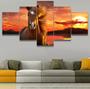 Imagem de Conjunto 5 Quadros Decorativos Cavalo Selvagem "