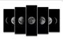 Imagem de Conjunto 5 Quadros Fases Da Lua"