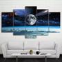 Imagem de Conjunto 5 Quadros Mosaico Lua Astros "