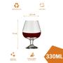 Imagem de Conjunto 5 Taça De Vidro 330ML Conhaque Nadir Figueiredo