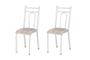 Imagem de Conjunto 6 Cadeiras América 023 Branco Liso - Artefamol