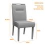 Imagem de Conjunto 6 Cadeiras Mariah Amêndoa Veludo Jacquard