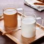 Imagem de Conjunto 6 Canecas Copos de Vidro com Alça Bebidas 450 ml