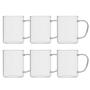 Imagem de Conjunto 6 Canecas Copos de Vidro com Alça Bebidas 450 ml