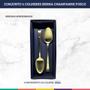 Imagem de Conjunto 6 Colheres Aço Inox Champanhe Fosco Wolff Berna