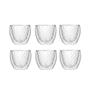 Conjunto 6 Copos Diamond de Vidro Duplo Borossilicato 80ml - FlexInter Imagem de Conjunto 6 Copos Diamond de Vidro Duplo Borossilicato 80ml