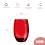 Imagem de Conjunto 6 Copos Vidro 450ml Bellagio Redondo Vermelho