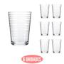 Imagem de Conjunto 6 Copos Vidro Ginga Transparente 265ml Nadir Agua