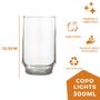 Imagem de Conjunto 6 Copos Vidro Transparente 300ml Lights Suco Nadir