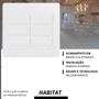 Imagem de Conjunto 6 Interruptor Simples Com Suporte 4x4 Branco Fame