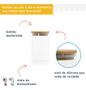 Imagem de Conjunto 6 Potes Herméticos De 690 Ml Com Tampa De Bambu Cor Marrom