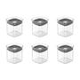 Imagem de Conjunto 6 Potes Herméticos Porta Mantimentos Block 150ml OU