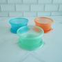 Imagem de Conjunto 6 Potes para Papinha com Tampa Colorido 250ml BPA Free Buba