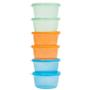 Imagem de Conjunto 6 Potes para Papinha com Tampa Colorido 250ml BPA Free Buba