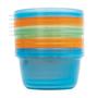 Imagem de Conjunto 6 Potes para Papinha com Tampa Colorido 250ml BPA Free Buba