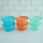 Imagem de Conjunto 6 Potes para Papinha com Tampa Colorido 250ml BPA Free Buba