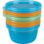 Imagem de Conjunto 6 Potes para Papinha com Tampa Colorido 250ml BPA Free Buba