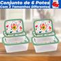 Imagem de Conjunto 6 Potes Plásticos Mantimento Freezer Jaguar PMG