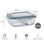 Imagem de Conjunto 6 Potes Retangular c Divisória 1040ml Marmita Fit