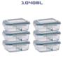 Imagem de Conjunto 6 Potes Retangular c Divisória 1040ml Marmita Fit