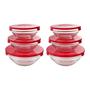 Imagem de Conjunto 6 Potes Tigelas Vasilhas Tamanho 200ml/400ml/550ml Pratico Versátil Resistente