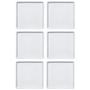 Imagem de Conjunto 6 Pratos de Porcelana Branco Quadrados Rasos 16x16cm Americana Germer