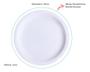 Imagem de Conjunto 6 Pratos Sobremesa Lanche Porcelana Branca Germer Resistente