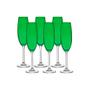 Imagem de Conjunto 6 Taças Cristal Para Champanhe Verde 220ml Bohemia 