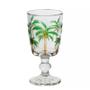 Imagem de Conjunto 6 Taças de Água de Vidro Tropical Palm Handing Painting 310ml 7809 - Lyor