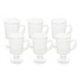 Imagem de Conjunto 6 Taças Para Cappuccino Com Alça Pé De Vidro 114ml