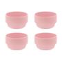 Imagem de Conjunto 6 Tigelas Bowls De Cerâmica Oxford Rosa 550ml Kit Completo