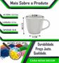 Imagem de Conjunto 6 Xícaras Acrílica Branca 85 Ml Com Pires Madeira