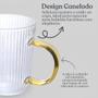 Imagem de Conjunto 6 Xicaras Alça Colorida 350ml Para Chá Café ChocolateQuenteCanelada