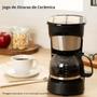 Imagem de Conjunto 6 Xícaras Café Chá Com Pires 85ml Cerâmica Premium