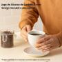 Imagem de Conjunto 6 Xícaras Café Chá Com Pires 85ml Cerâmica Premium