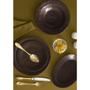 Imagem de Conjunto 6 Xícaras com Pires Cerâmica Ocre Preto 150ml - Scalla
