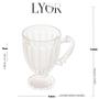 Imagem de Conjunto 6 Xícaras de Café 200ml com Pé e Alça Imperial Lyor Servir Chocolate Quente