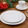 Imagem de Conjunto 6 Xícaras de Café com Pires 190ml Porcelana em Relevo Tassel Germer Branco