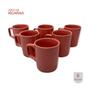 Imagem de Conjunto 6 Xícaras Pequenas Café Cerâmica 80ml Rosa - ECOS Houseware