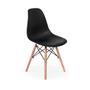 Imagem de Conjunto 8 Cadeiras Charles Eames Eiffel Wood Base Madeira - Preta