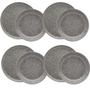 Imagem de Conjunto 8 Pratos Flat Gray 4 Rasos 4 Fundos