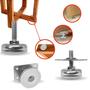 Imagem de Conjunto 8 Unidades Sapata Pé Niveladora 8mm Com Placa Regulavel de 2 até 4cm
