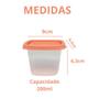 Imagem de Conjunto 9 Potes Plástico Organizador de Cozinha Alimentos Geladeira Varios Tamanhos Sanremo - SALMÃO