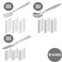 Imagem de Conjunto 90 Talheres Inox Luxo Garfo Colher Faca Polido Bar