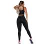 Imagem de Conjunto Academia Feminino Top + Legging Cintura Alta Poliamida UV50+ Alta Compressão Confortável