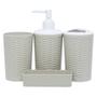 Imagem de Conjunto acessórios kit de banheiro e kit lavabo com 4 peças