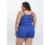 Imagem de Conjunto Alfaiataria Feminino Plus Size Blusa Short E Cinto