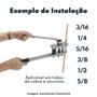 Imagem de Conjunto Alicate Lokring União de Tubos Cobre Aluminio 3/16-1/4-5/16-3/8-1/2-5/8 + Chave Combinada Spazio